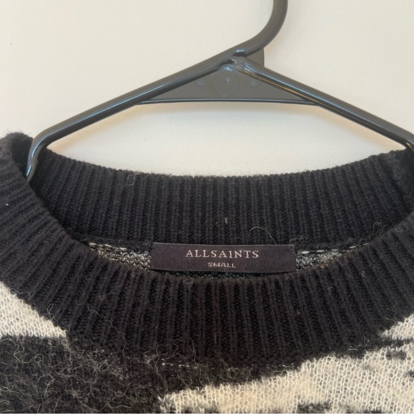 All Saints Ture Crew Neck Wool Blend Sweater - Picture 6 of 9